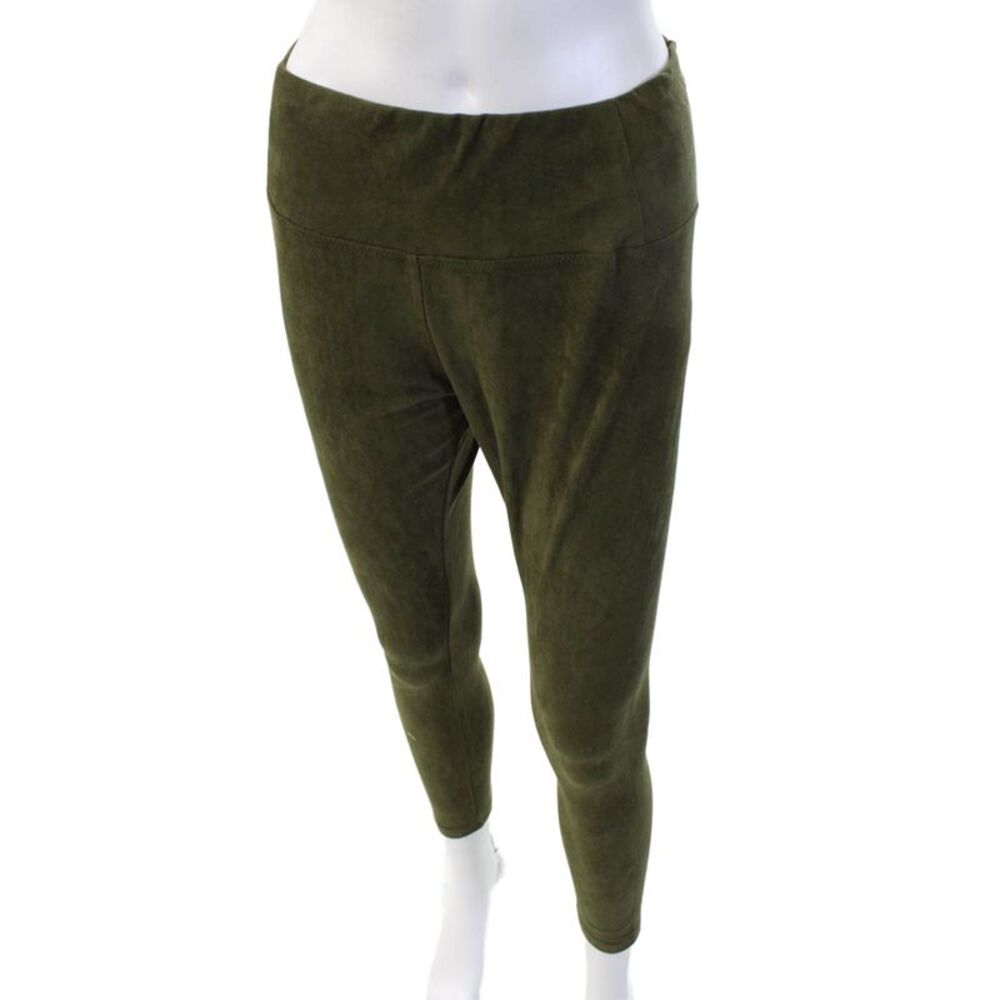 Saks Fifth Avenue Women Ankle Jeggings Army Green Polyester Spandex Size S